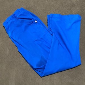 Urbone size medium royal blue scrub pants, stretchy drawstring waistband